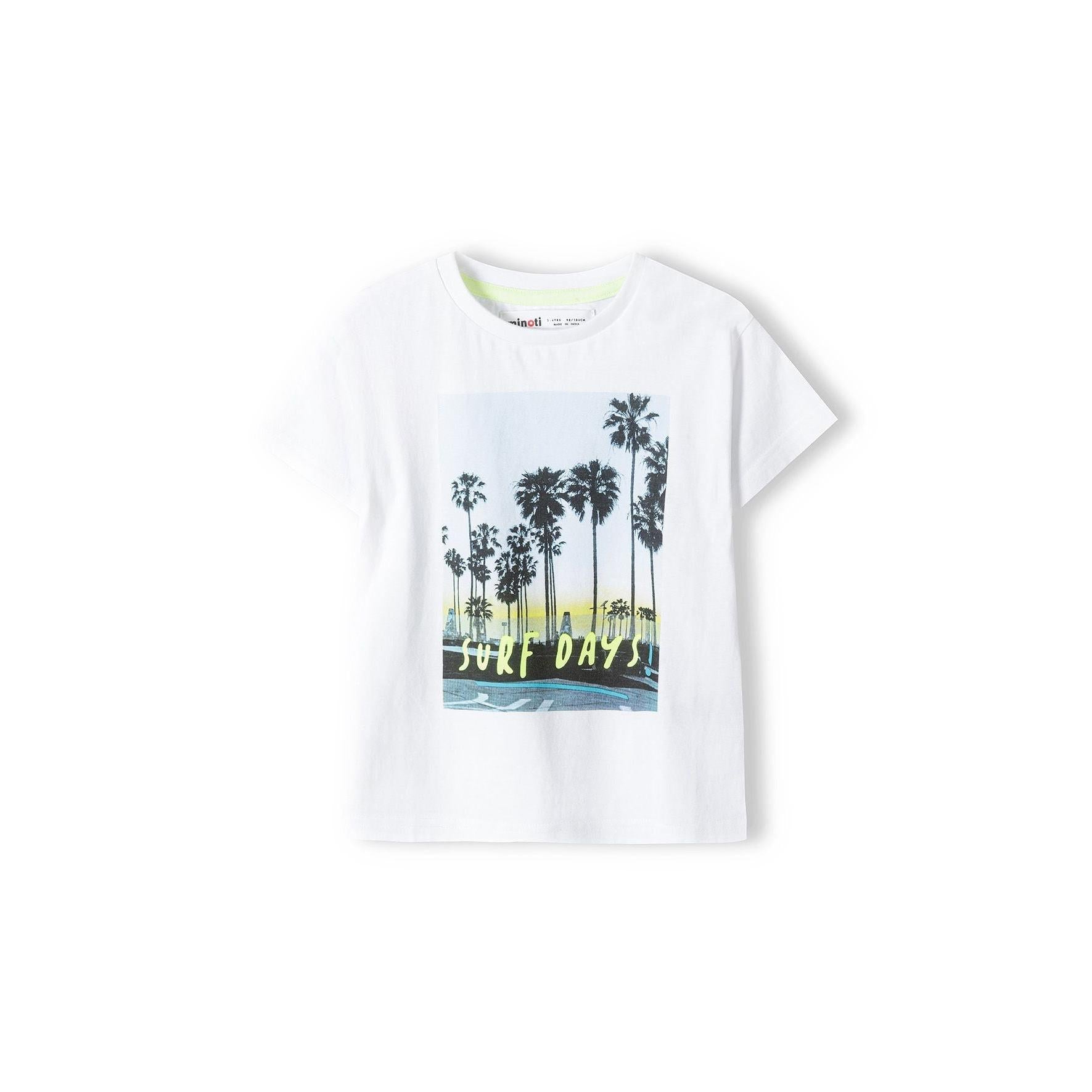 Back view of white t-shirt showing plain design without prints, displaying crew neck and short sleeve construction